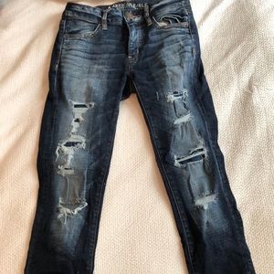 Distressed jeans